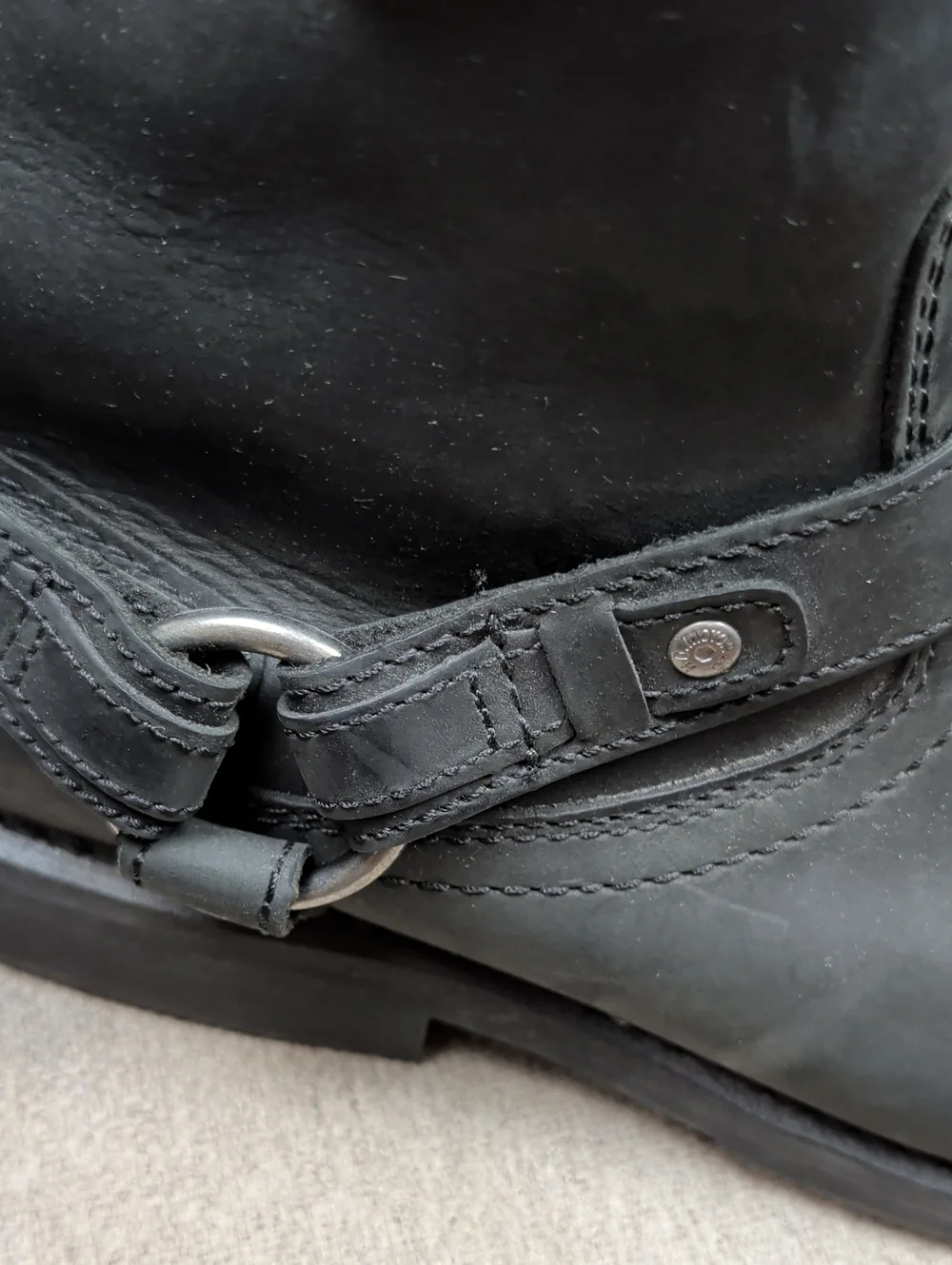 Harley-Davidson Men's Black Leather Harness Riding Boots Size 12